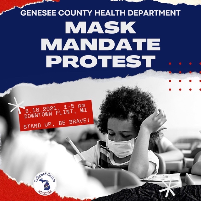 Genesee County Health Department Mask Mandate PROTEST